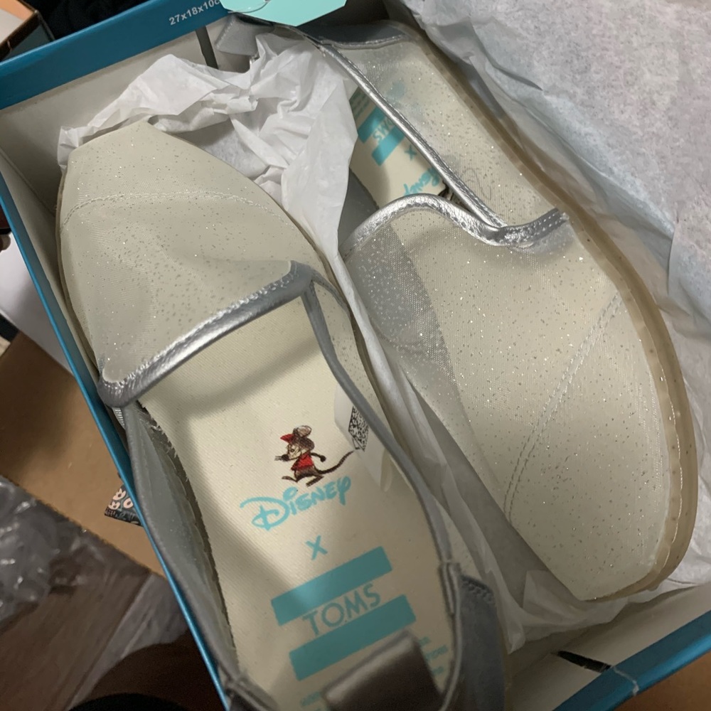 Brand new Toms and Disney Cinderella size 7